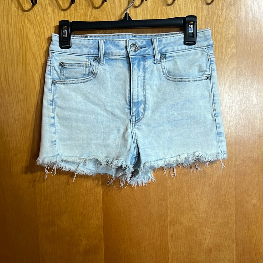Next level stretch, super hi-rise shortie jean shorts